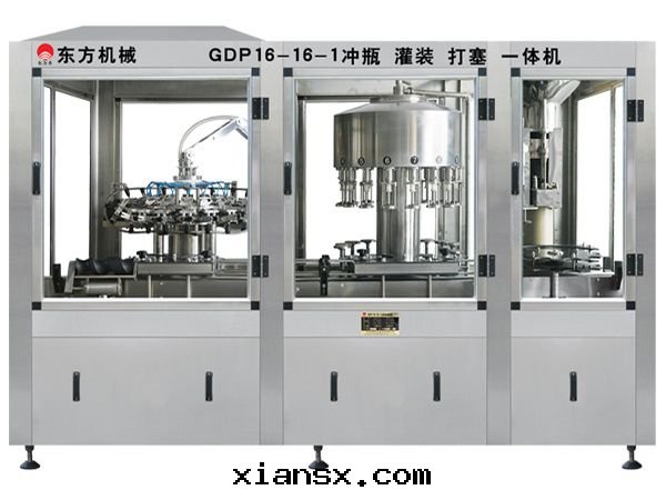 GDP16-16-1沖瓶(píng)、灌裝(zhuāng)、打(dǎ)塞三聯體(tǐ)機(jī)